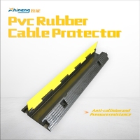 Protector de Cables de PVC/Goma de Alta Resistencia, 1 Canal, con Color Amarillo y Negro, para Protección de Cables/Mangueras, Venta al Por Mayor