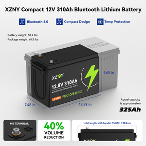 Batería de Litio de 12V 310Ah, Batería de 300Ah para Autocaravana, Motor Marino, Energía Solar, Sistema Fuera de la Red, Cabaña, Camping, 12.8V 300AH, 12v 310ah - Product Image 2