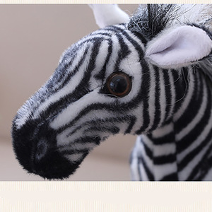 批发仿真马娃娃毛绒马玩具动物毛绒玩具公仔礼品斑马毛绒玩具 - Product Image 3