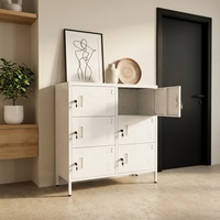 Armoire de rangement métallique à 6 portes avec compartiments verrouillables, casier en acier pour employés, pour bureau, usine