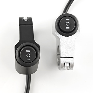 สวิตช์มอเตอร์ไซค์ Qiangye อลูมิเนียมอัลลอยด์ แบบเปิด-ปิด-เปิด 3 ตำแหน่ง สำหรับดัดแปลงจักรยาน มีสีดำและสีเงินให้เลือก - Product Image 3