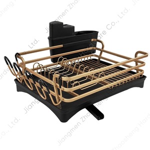 Escurridor de Platos de Gran Capacidad, Cuadrado, con Bandeja, Tamaño L, para Almacenamiento en la Cocina - Product Image 1