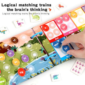 Custom Dinosaur Busy <strong>Book</strong> Space Alphabet Matching Puzzle Games DIY Quiet Sticker <strong>Books</strong> Educational Toys For Kids Boys Girls - Product Image 6