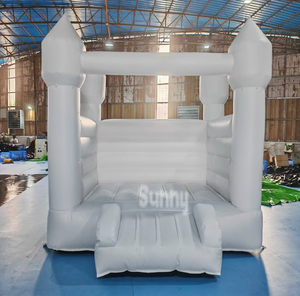 Château gonflable <span class=keywords><strong>pour</strong></span> enfants personnalisé en blanc avec toboggan <span class=keywords><strong>pour</strong></span> les anniversaires, les mariages, la location - Product Image 6