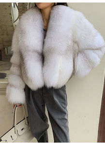 QIUCHEN-Chaqueta de piel para mujer QC21079, abrigo de piel de zorro, Saga Real recortada de lujo, venta de Black Friday - Product Image 4