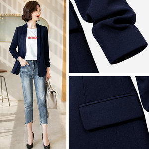 Blazer d'automne pour <span class=keywords><strong>femme</strong></span>, style coréen, pour petites silhouettes, design vintage, luxe léger, coupe ajustée, flatteur, tombé élégant - Product Image 5