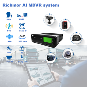 Système de caméra embarquée MDVR 8 canaux 4G GPS avec capteur G, stockage sur disque dur, vision à <span class=keywords><strong>360</strong></span> degrés, solution de surveillance pour bus - Product Image 2