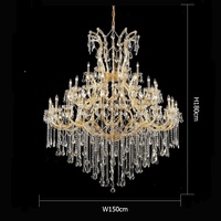 Lustre Personnalisé pour Villa, Grand Lustre en Cristal Style Européen pour Mariage et Hall d'Hôtel de Luxe