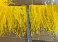 Noir couture tissu ruban frange plumes d'autruche garniture pour bricolage artisanat vêtements robe Costume accessoire fête maison mariage décor
