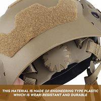 Helm Ringan yang Dapat Disesuaikan, Model High Cut dengan Dudukan NVG Terintegrasi, Rel Samping, Tali Headset Pra-Slot, untuk Olahraga