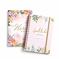 Fabricant de carnets floraux personnalisés de haute qualité en aquarelle, carnet de planification quotidienne A5 à couverture rigide pour usage quotidien