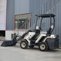 Livraison gratuite! Chariot élévateur à flèche télescopique 1 tonne Mini chariot télescopique 4X4 4WD Divert Mini chargeuse sur pneus pour travaux agricoles avec moteur