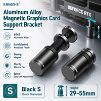 Support de carte graphique magnétique en aluminium réglable SAMZHE, support de carte graphique GPU pour ordinateur de bureau, accessoires de carte graphique GPU