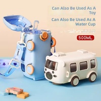 Gobelet à paille pour bébé en plastique écologique, motif dessin animé, avec sangle, portable, pour l'extérieur, pour filles
