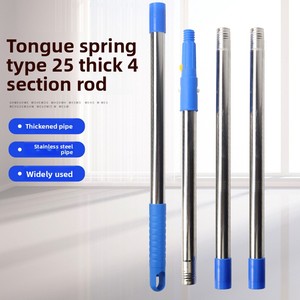 Perche télescopique à 4 sections et 5 articulations en acier inoxydable avec pulvérisateur d'eau pour nettoyage de vitres - Product Image 2