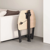 Station de travail portable pour ordinateur portable, peu encombrante, entièrement pliable, réglable en hauteur, avec plateau inclinable, bureau roulant