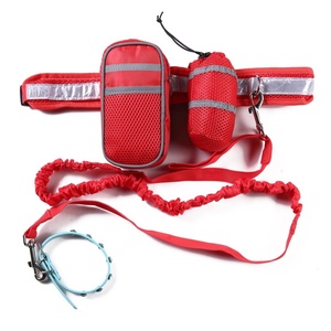 Köpek Koşu Spor Seti, Yansıtıcı Evcil Hayvan Tasması ve Bel Çantası, Gece Koşusu İçin Çekiş Kemeri ve Eğitim Çantası - Product Image 6