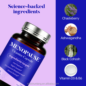 Capsules <span class=keywords><strong>de</strong></span> soutien personnalisées pour <span class=keywords><strong>la</strong></span> <span class=keywords><strong>ménopause</strong></span> avec Vitamine D3, Complexe B, Cohosh noir, Usine OEM, Capsules <span class=keywords><strong>de</strong></span> Chasteberry - Product Image 4