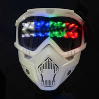 Grande Vente Masque LED Harley à Contrôle Bluetooth, Masque Lumineux Programmable, Recharge USB, Hommes Femmes, Fête, Halloween, Carnaval, Nouvel An