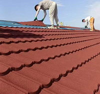 Tôles de toiture en métal ondulé revêtues de pierre au design moderne - Durables, anti-UV, résistantes à la chaleur, ignifuges et imperméables