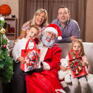 Bolsas no tejidas para envolver regalos de Navidad festivos creativos de gran capacidad para dulces para bolsos de manzana - Product Image 1