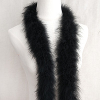 Vente en gros 50 grammes de plumes de marabout blanc doux Boa 2 mètres de panache de dinde naturelle pour la décoration de vêtements de costume de fête