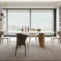 Ensemble complet de luxe minimaliste table à manger avec dessus en ardoise 4 6 8 10 chaises table à manger et chaises