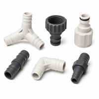 Raccords de tuyauterie en plastique moulés par injection sur mesure, coudes en T et droits pour tuyaux d'arrosage, connecteurs OEM ODM