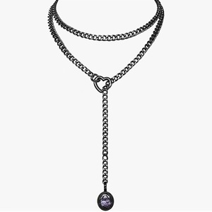 Nouveau Collier en Acier Inoxydable avec Boucle Cœur et Cristal Géométrique, Style Simple et Polyvalent, Tendance Printemps, Populaire en Europe et aux États-Unis, pour <span class=keywords><strong>Photos</strong></span> <span class=keywords><strong>de</strong></span> Rue - Product Image 3