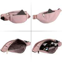 Logo Kustom Tas Pinggang Poliester Kantung Banane Tas Pinggang Saku Tahan Air Tas Pinggang Lari Fanny Pack Canguros