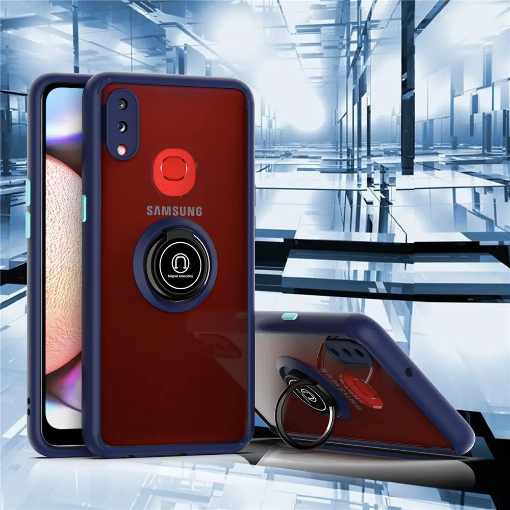 Magnetic Kickstand 360 Degree Ring Holder Phone Case for Samsung A12 Case Celular