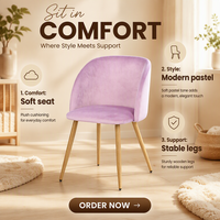 Chaise de salle à manger en velours à dossier carré avec pieds durables, fauteuil de luxe pour la restauration, vente en gros OEM