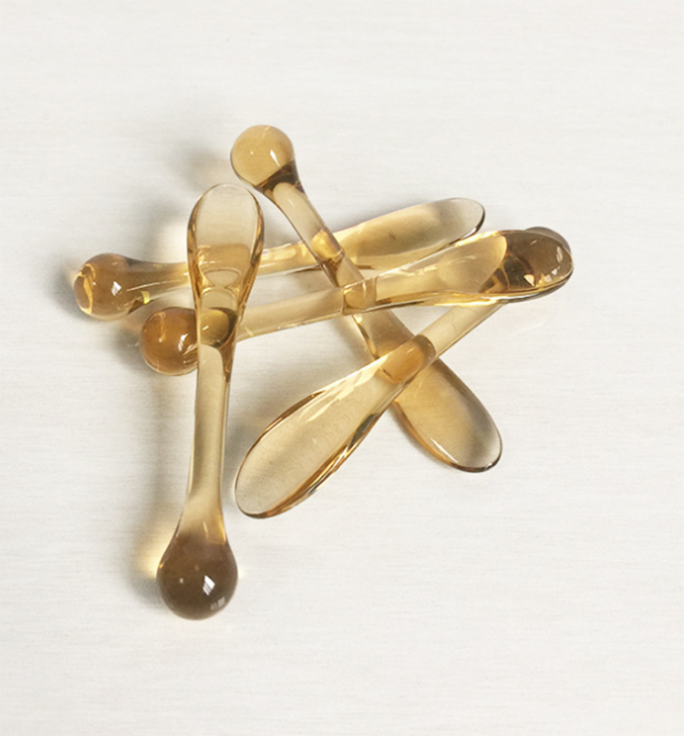 Новинка 2021 года, золотой крем для ухода за лицом, Овальный ковш для кожи вокруг глаз, массажная мини-ложка для глаз, Акриловая косметическая силиконовая лопатка для лица