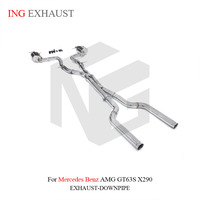 Catback de silencieux à soupape d'échappement en acier inoxydable ING pour Mercedes Benz AMG GT63S X290 avec tuyaux d'échappement électroniques de haute qualité