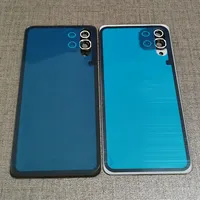Pour Samsung Galaxy M53 5G M536B, coque arrière en verre, coque de batterie, coque arrière de remplacement avec/sans objectif d'appareil photo