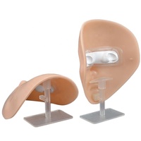 Masque de Modélisation pour Débutants en Silicone et Cuir, Panneau d'Entraînement au Maquillage Complet du Visage, Outil d'Entraînement au Maquillage
