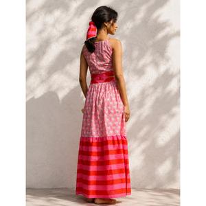 Vestido Rosa sin Tirantes para Mujer, Estilo Natural Mirage, para Otoño |   Vestido Casual de Algodón para Fiesta con Bolsillos |   Vestido de Moda Personalizable para Mujer - Product Image 3