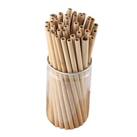 Pailles à boire en bambou écologiques de haute qualité Accessoires de bar jetables Vin de fête pour échantillon gratuit de logo personnalisé certifié