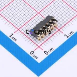 GT-BTP16006-0180B-014B Blade/Spring Contact Battery Connector SMD,P=1.6mm Connector Spring Contact Type 1.6mm 6P Vertical Mount - Product Image 2