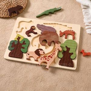 Great Gift Kids Explore Learning Superior Wood Activity Game Wooden Forest Animal Sensory Montessori <b>Puzzle</b> Toys - Product Image 3