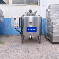Petit réservoir vertical de pasteurisation du lait, haute productivité 100L/h, pasteurisateur automatique de liquide pour tartelettes aux œufs