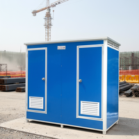 Toilettes et douches portables écologiques préfabriquées en structure métallique pour chantier extérieur