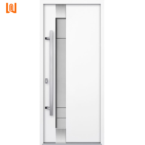 Porta <span class=keywords><strong>d</strong></span>'<span class=keywords><strong>Ingresso</strong></span> Moderna in Metallo e Alluminio con Vetro, Porta di Sicurezza Impermeabile e Termoisolante - Product Image 4