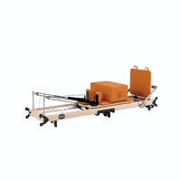 Reformer de Pilates en bois pliable, durable, écologique, vendu en usine, hauteur des jambes réglable pour les salles de sport commerciales Pilates