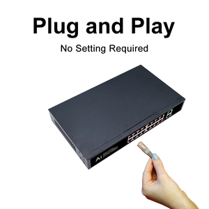 16 cổng kuwfi 7.2Gbps tốc độ cao 250 Wát đầy đủ 1000Mbps PoE Thiết bị chuyển mạch Gigabit PoE chuyển đổi cho sử dụng trong nhà - Product Image 5