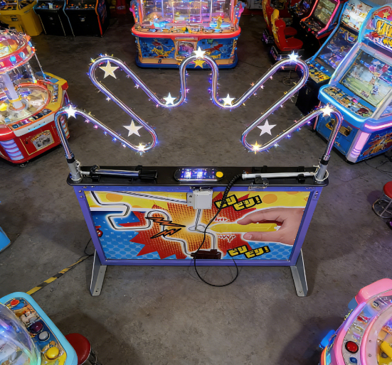 Easyfun Sound Light Alarm Buzz Wire Game Stainless Steel for Theme Park Carnival Event Adult Kids Interactive Play