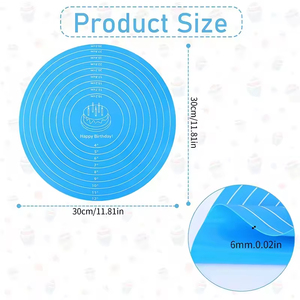 Cheap Price Decorating Table Household Dough Kneading Pastry Tools Round Non-Slip Silicone <b>Rolling</b> Cake <b>Mat</b> for Baking - Product Image 3
