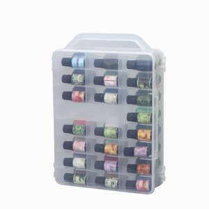 Transparent PP <b>Storage</b> <b>Box</b> 46 Compartment Organizer Case Square Portable Holder for Nail Polish Car Essentials - Product Image 1