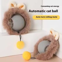 Jouet intelligent pour animaux de compagnie à la mode, nouvellement amélioré, interactif automatique, en silicone, chargeur USB, balle roulante pour chats et chiens