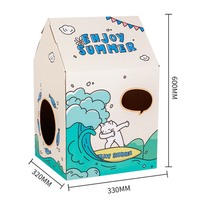 Carton de lait original à designs multiples Grand salon pour chat en carton pour maison de chat